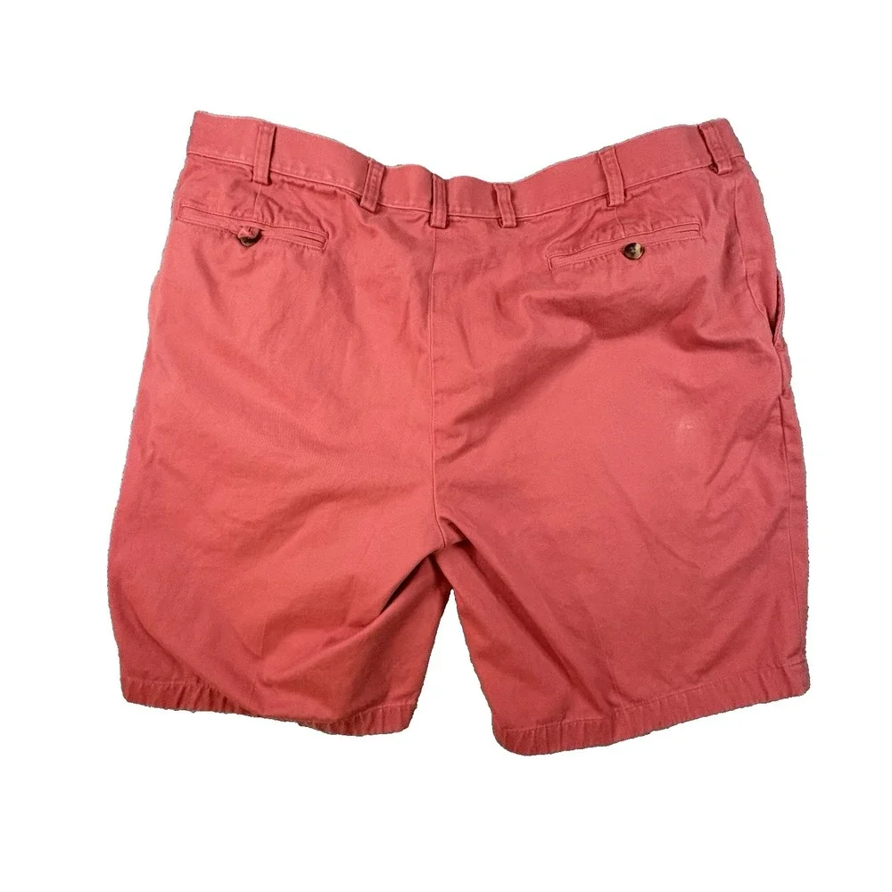 Jos A Bank Men's 42.5 Salmon Chino Shorts Tailored Fit Flat Front Preppy SEE DES